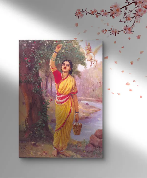 Ahalya_in_Upvan_(1900),_A_Raja_Ravi_Varma_Painting,_Unframed_Canvas_Print,_Multicolor