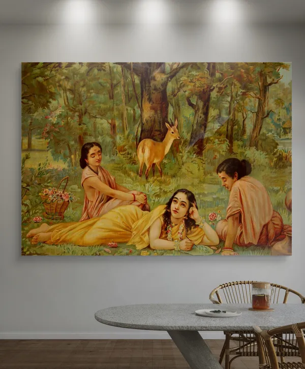 Shakuntala's_Letter_to_Dushyant_(1876),_A_Raja_Ravi_Varma_Painting,_Unframed_Canvas_Print,_Multicolor