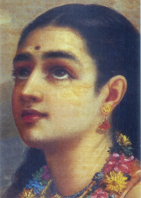 Shakuntala_(1880),_A_Raja_Ravi_Varma_Painting,_Unframed_Canvas_Print,_Multicolor
