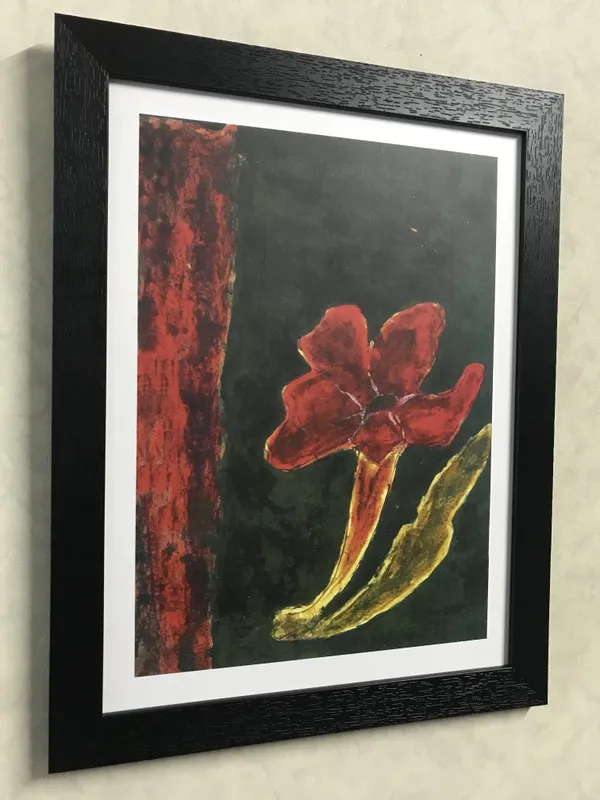 A_Flower_in_Abstract_-_A_Painting_by_Rabindranath_Tagore,_Wall_Decor,_Framed,_Multicolor