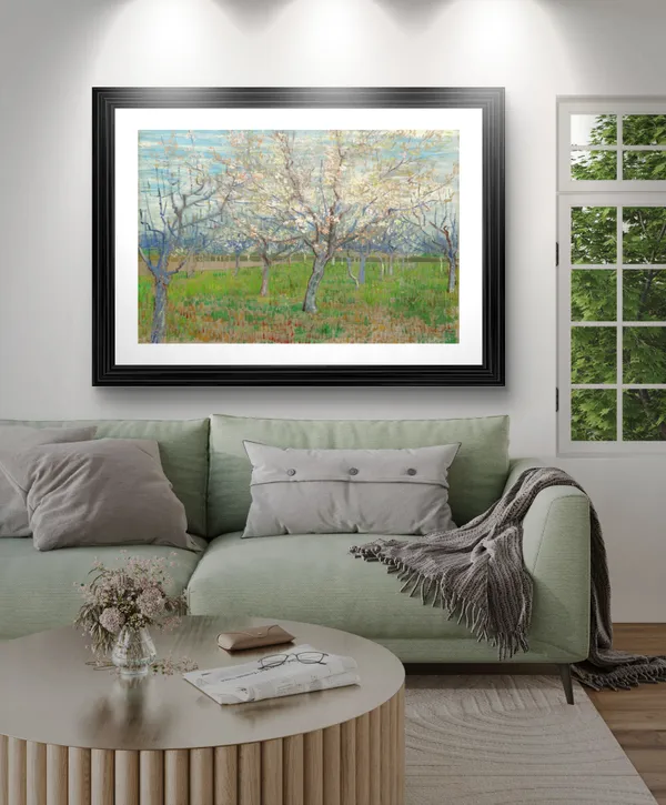 The_Pink_Orchard_1888,_A_Painting_by_Van_Gogh,_Framed,_Wall_Decor,_Multicolor