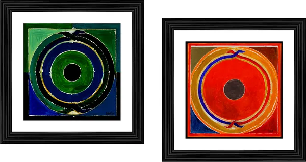 Bindu_Series-_Yugal-_Paintings_by_S._H._Raza,_Wall_Decor,_Framed,_Set_of_2-_15"x15"_each,_Multicolor