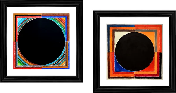 Bindu_Series-_Aarambh-_Paintings_by_S._H._Raza,_Wall_Decor,_Framed,_Set_of_2-_15"x15"_each,_Multicolor