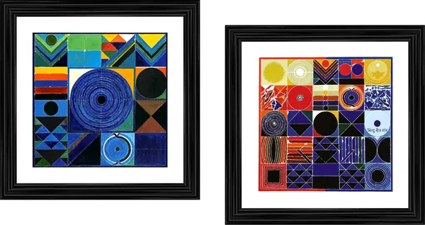 Bindu_Beej-Mantra-_Paintings_by_S._H._Raza,_Wall_Decor,_Framed,_Set_of_2-_15"x15"_each,_Multicolor