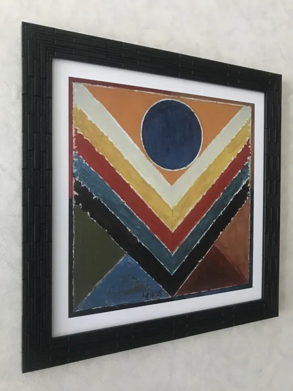 Panchtatva_(Five_Elements)-_Paintings_by_S._H._Raza,_Wall_Decor,_Framed,_Set_of_2-_15"x15"_each,_Multicolor