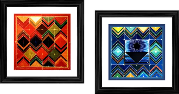 Pratikriti_(The_Reflection)-_Paintings_by_S._H._Raza,_Wall_Decor,_Framed,_Set_of_2-_15"x15"_each,_Multicolor