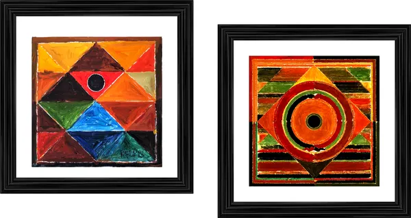 Deep_and_Tribhuj_Sansar-_Paintings_by_S._H._Raza,_Wall_Decor,_Framed,_Set_of_2-_15"x15"_each,_Multicolor