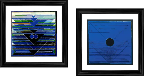 Deep_and_Bindu_(Ujala)-_Paintings_by_S._H._Raza,_Wall_Decor,_Framed,_Set_of_2-_15"x15"_each,_Multicolor