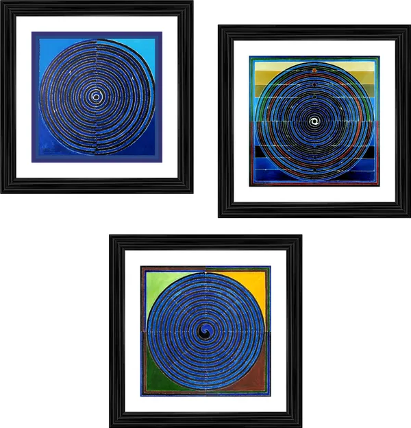 Bindu_Series-_Spandan-__Paintings_by_S._H._Raza,_Wall_Decor,_Framed,_Set_of_3-_12"x12"_each,_Multicolor