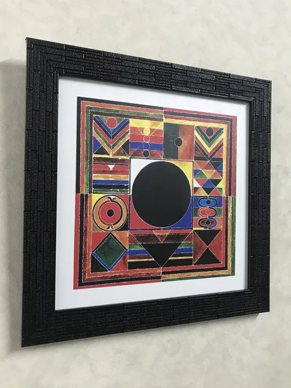Bindu_Series-_Surya_Namaskar-__Paintings_by_S._H._Raza,_Wall_Decor,_Framed,_Set_of_3-_12"x12"_each,_Multicolor