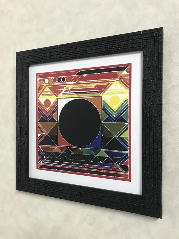 Bindu_Series-_Surya_Namaskar-__Paintings_by_S._H._Raza,_Wall_Decor,_Framed,_Set_of_3-_12"x12"_each,_Multicolor