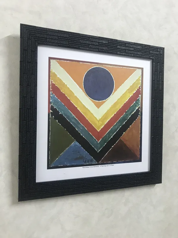 Panchtatva_(Five_Elements)-__Paintings_by_S._H._Raza,_Wall_Decor,_Framed,_Set_of_3-_12"x12"_each,_Multicolor
