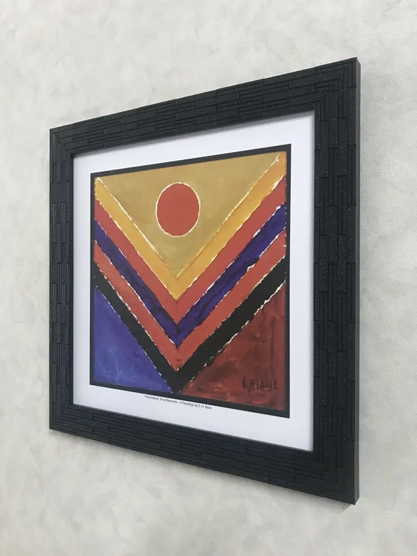 Panchtatva_(Five_Elements)-__Paintings_by_S._H._Raza,_Wall_Decor,_Framed,_Set_of_3-_12"x12"_each,_Multicolor