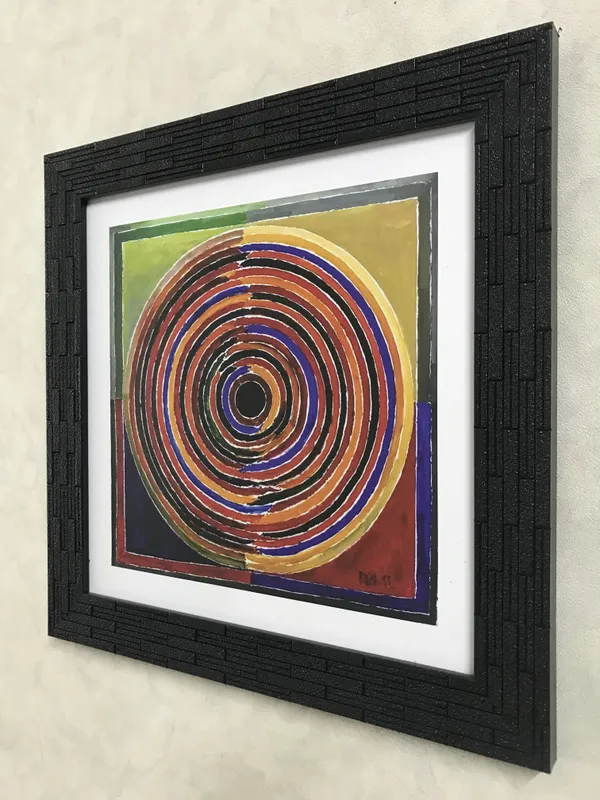 Bindu_Series-_Sansar_(The_Universe)-__Paintings_by_S._H._Raza,_Wall_Decor,_Framed,_Set_of_4-_12"x12"_each,_Multicolor