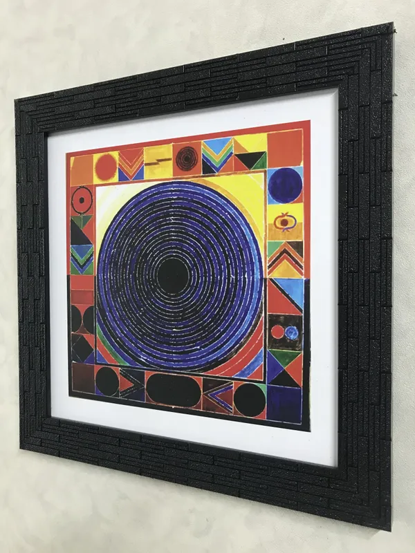 Bindu_Series-_Sansar_(The_Universe)-__Paintings_by_S._H._Raza,_Wall_Decor,_Framed,_Set_of_4-_12"x12"_each,_Multicolor
