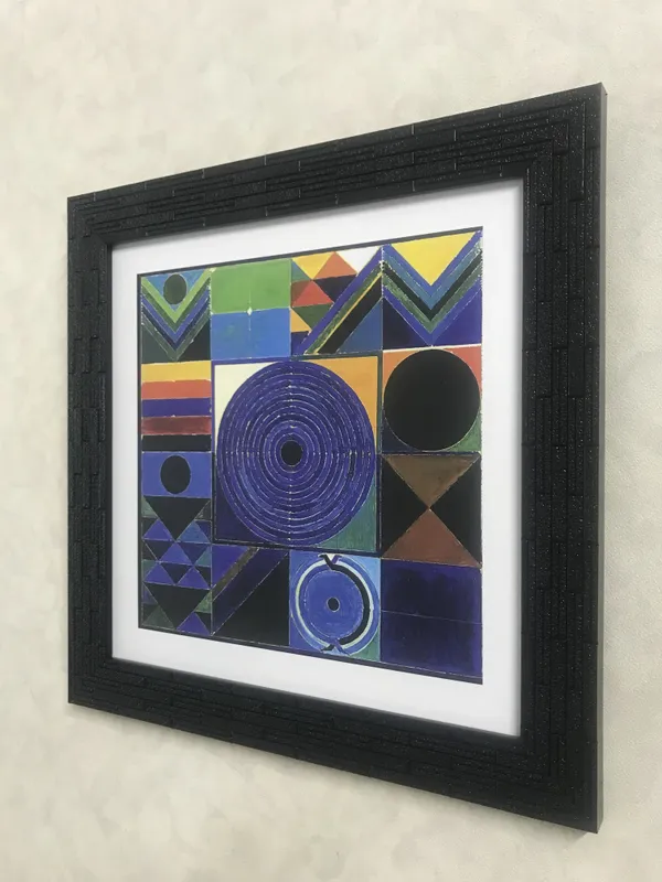 Pratikriti_(The_Reflection)-__Paintings_by_S._H._Raza,_Wall_Decor,_Framed,_Set_of_4-_12"x12"_each,_Multicolor