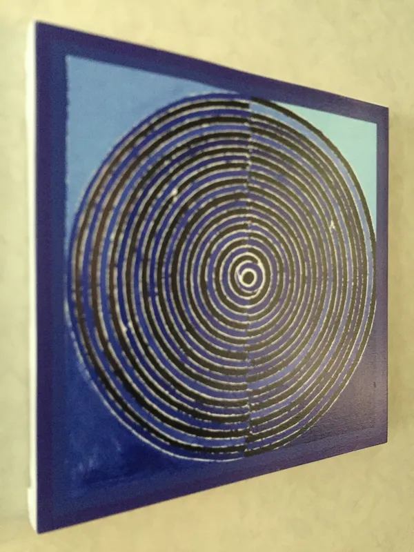Bindu_Series-_Aarakta_&_Neel-_Paintings_by_S._H._Raza,_Wall_Decor,_Framed_Canvas,_Set_of_2-_15"x15"_each,_Multicolor