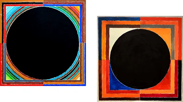 Bindu_Series-_Aarambh-_Paintings_by_S._H._Raza,_Wall_Decor,_Framed_Canvas,_Set_of_2-_15"x15"_each,_Multicolor