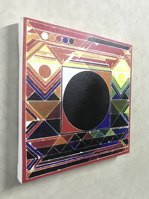 Surya_Namaskar_(Srishti)-_Paintings_by_S._H._Raza,_Wall_Decor,_Framed_Canvas,_Set_of_2-_15"x15"_each,_Multicolor