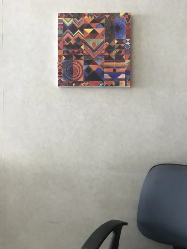 The_Encounter-_Paintings_by_S._H._Raza,_Wall_Decor,_Framed_Canvas,_Set_of_2-_15"x15"_each,_Multicolor