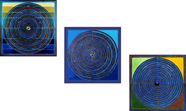Bindu_Series-_Spandan-__Paintings_by_S._H._Raza,_Wall_Decor,_Framed_Canvas,_Set_of_3-_12"x12"_each,_Multicolor