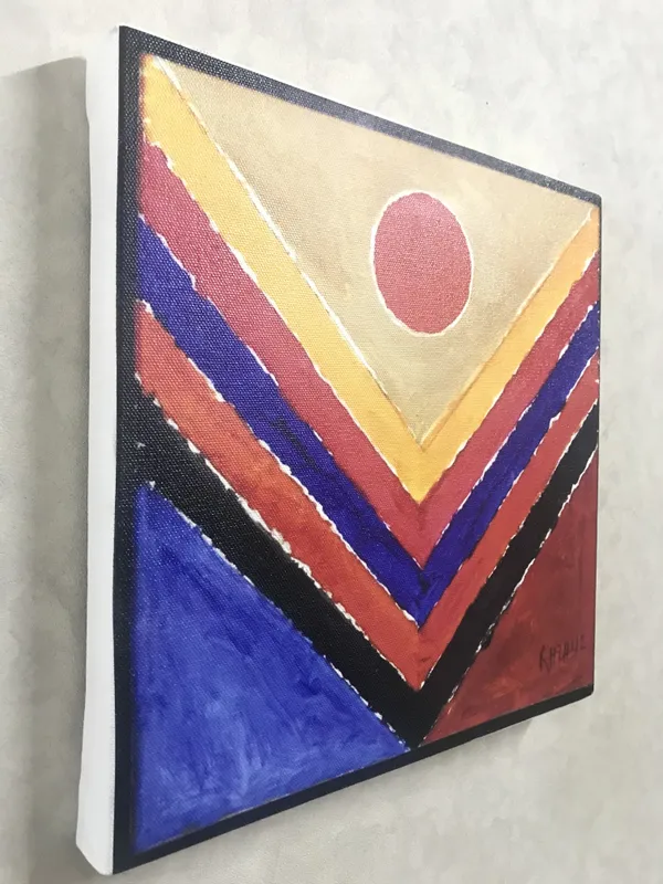 Panchtatva_(Five_Elements)-__Paintings_by_S._H._Raza,_Wall_Decor,_Framed_Canvas,_Set_of_3-_12"x12"_each,_Multicolor