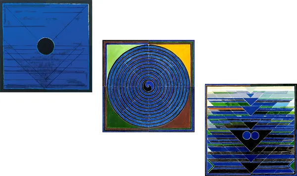 Bindu_-_Deep_and_Spandan-__Paintings_by_S._H._Raza,_Wall_Decor,_Framed_Canvas,_Set_of_3-_12"x12"_each,_Multicolor