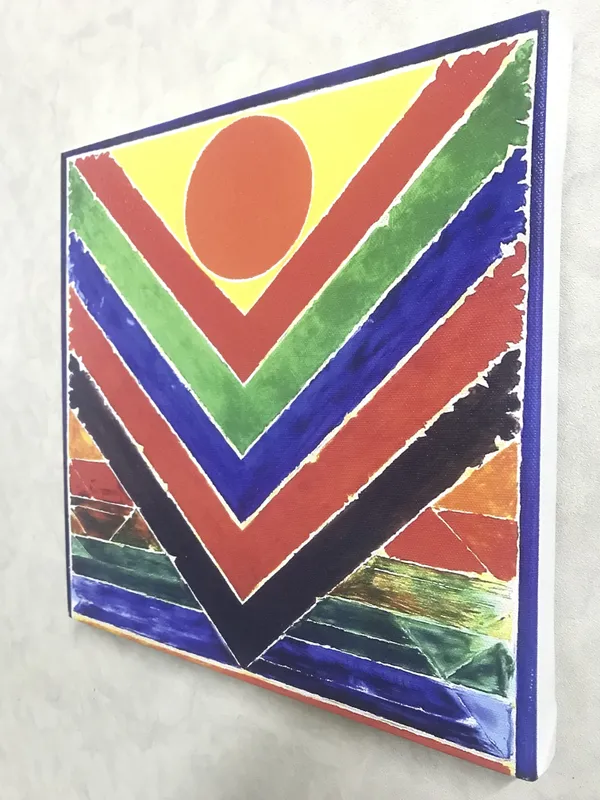 Panchtatva_(Five_Elements)-__Paintings_by_S._H._Raza,_Wall_Decor,_Framed_Canvas,_Set_of_4-_12"x12"_each,_Multicolor
