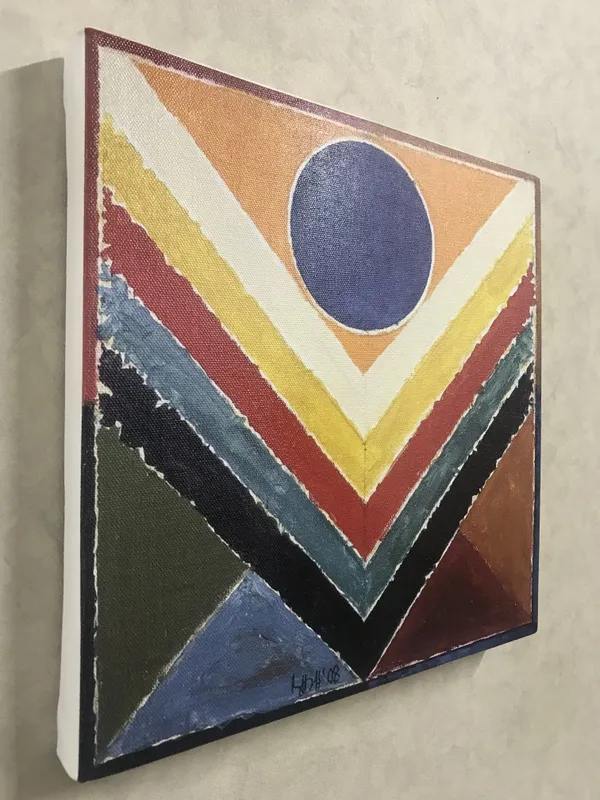 Panchtatva_(Five_Elements)-__Paintings_by_S._H._Raza,_Wall_Decor,_Framed_Canvas,_Set_of_4-_12"x12"_each,_Multicolor