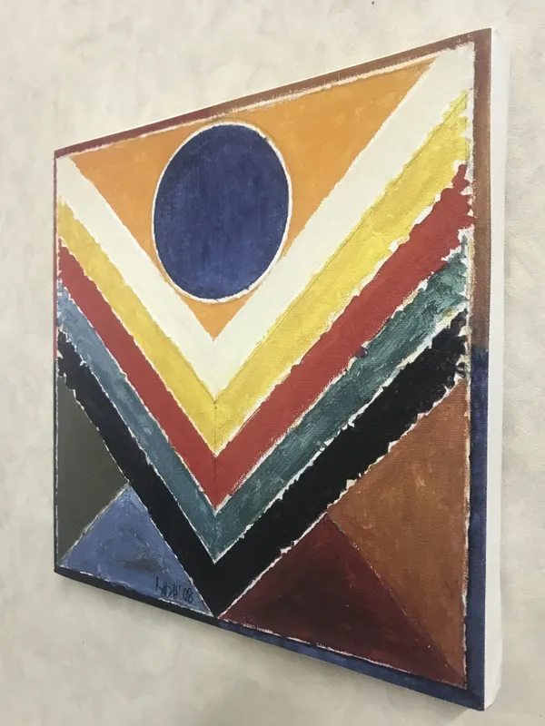 Panchtatva_(Five_Elements)-__Paintings_by_S._H._Raza,_Wall_Decor,_Framed_Canvas,_Set_of_4-_12"x12"_each,_Multicolor