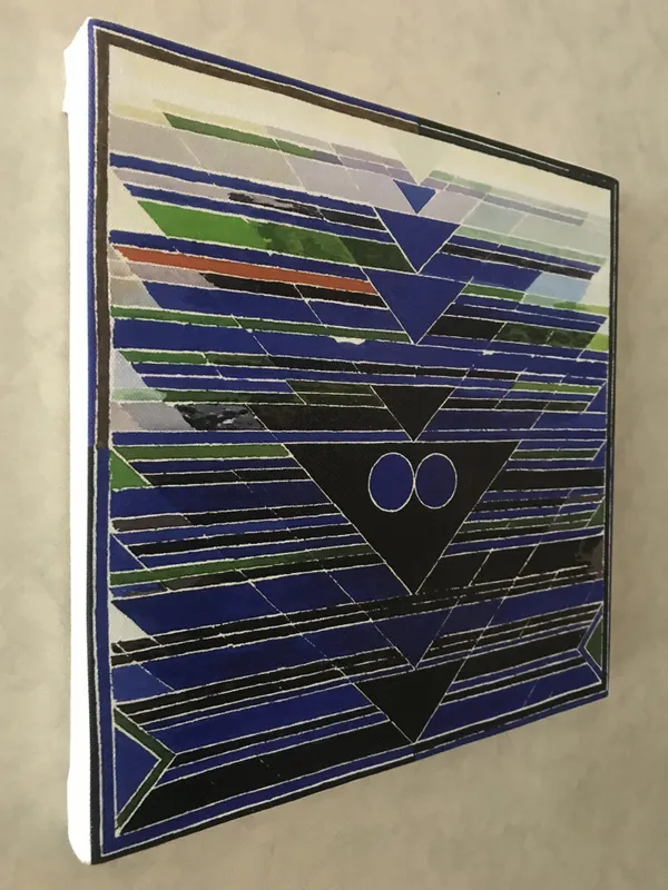 Pratikriti_(The_Reflection)-__Paintings_by_S._H._Raza,_Wall_Decor,_Framed_Canvas,_Set_of_4-_12"x12"_each,_Multicolor