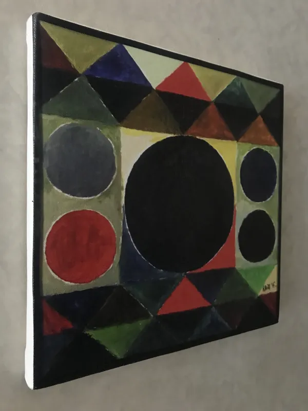 Bindu_Series-_Aarambh-__Paintings_by_S._H._Raza,_Wall_Decor,_Framed_Canvas,_Set_of_4-_12"x12"_each,_Multicolor