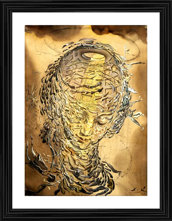Raphaelesque_Head_Exploding,_A_Painting_by_Salvador_Dali,_Wall_D�cor,_Framed,_Multicolor