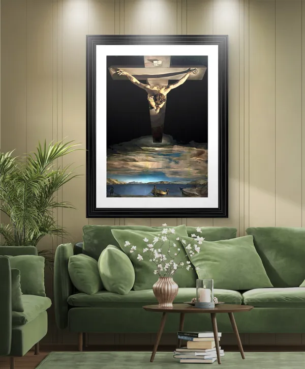 Christ_of_Saint_John_of_the_Cross,_A_Painting_by_Salvador_Dali,_Wall_D�cor,_Framed,_Multicolor