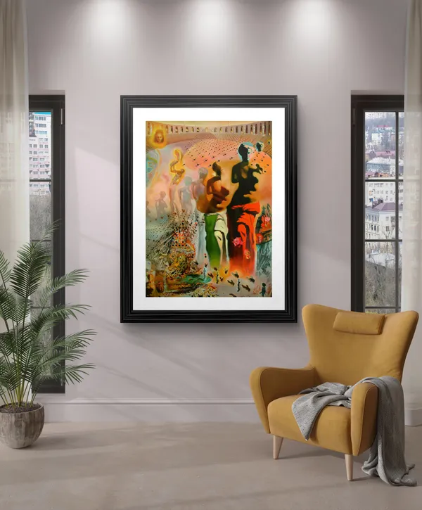 The_Hallucinogenic_Toreador,_A_Painting_by_Salvador_Dali,_Wall_D�cor,_Framed,_Multicolor
