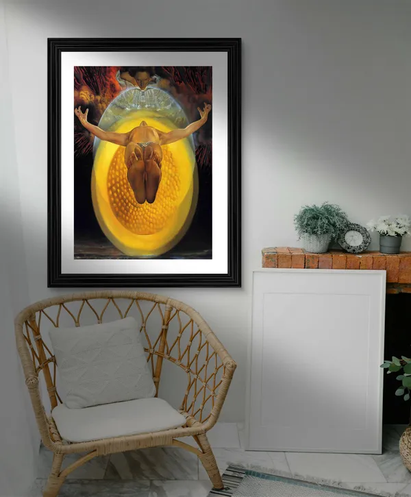 The_Ascension_of_Christ,_A_Painting_by_Salvador_Dali,_Wall_D�cor,_Framed,_Multicolor