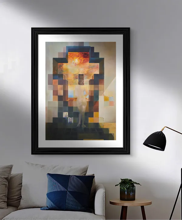 Gala,_Mediterranean_Sea_&_Abraham_Lincoln,_A_Painting_by_Salvador_Dali,_Wall_D�cor,_Framed,_Multicolor