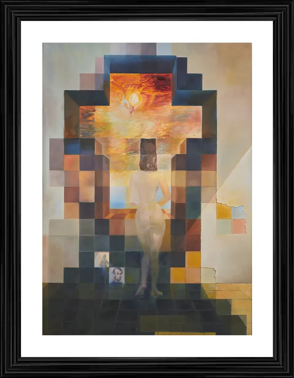 Gala,_Mediterranean_Sea_&_Abraham_Lincoln,_A_Painting_by_Salvador_Dali,_Wall_D�cor,_Framed,_Multicolor