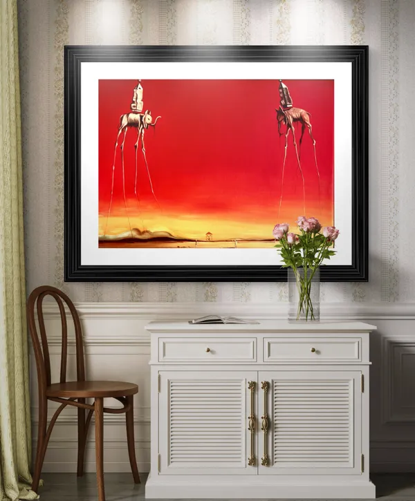 The_Elephants,_A_Painting_by_Salvador_Dali,_Wall_D�cor,_Framed,_Multicolor