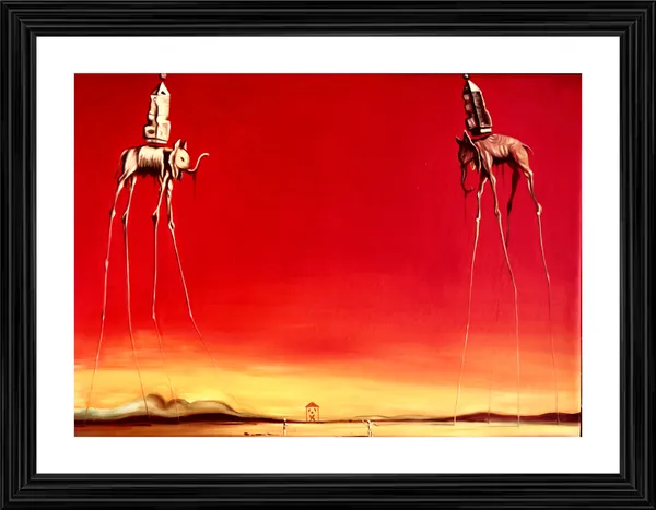 The_Elephants,_A_Painting_by_Salvador_Dali,_Wall_D�cor,_Framed,_Multicolor
