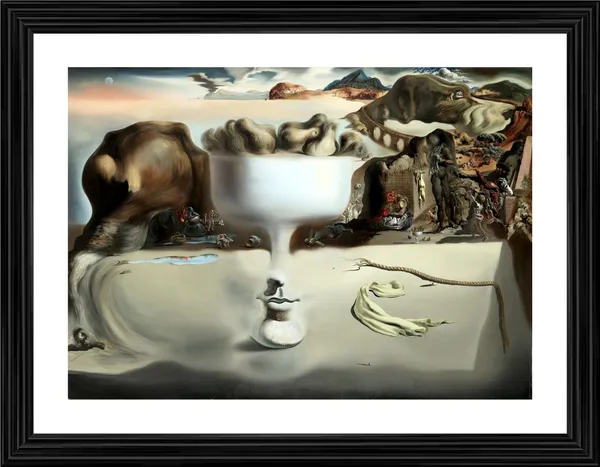 Apparition_of_Face_and_Fruit_Dish_on_a_Beach,_A_Painting_by_Salvador_Dali,_Wall_D�cor,_Framed,_Multicolor