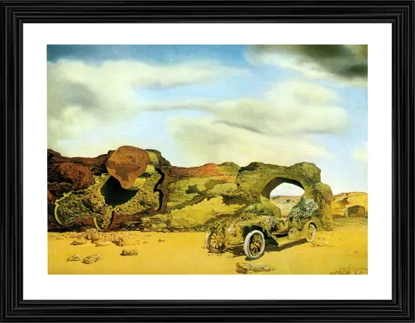 Paranoiac-Critical_Solitude,_A_Painting_by_Salvador_Dali,_Wall_D�cor,_Framed,_Multicolor