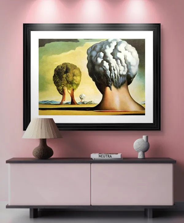Three_Sphinxes_Of_Bikini,_A_Painting_by_Salvador_Dali,_Wall_D�cor,_Framed,_Multicolor