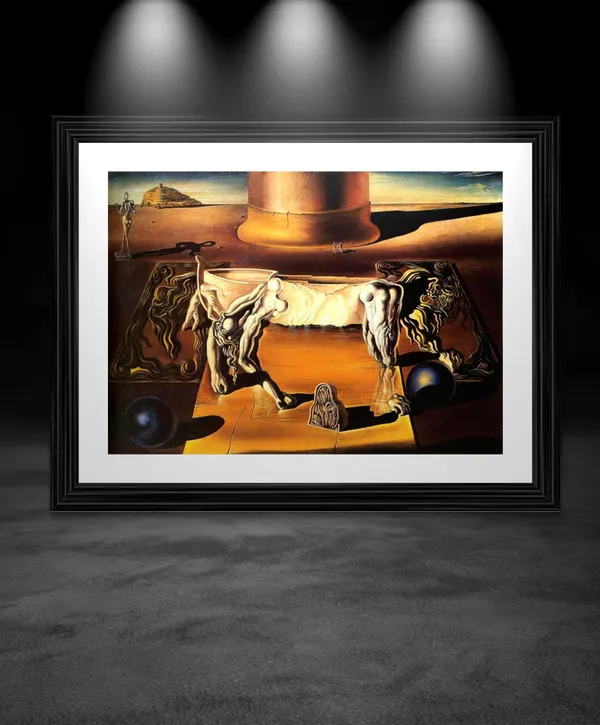 Invisible_Sleeping_Woman,_Horse_&_Lion,_A_Painting_by_Salvador_Dali,_Wall_D�cor,_Framed,_Multicolor