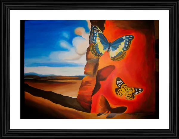 Landscape_with_Butterflies,_A_Painting_by_Salvador_Dali,_Wall_D�cor,_Framed,_Multicolor