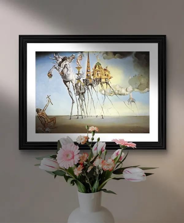 The_Temptation_of_Saint_Anthony,_A_Painting_by_Salvador_Dali,_Wall_D�cor,_Framed,_Multicolor