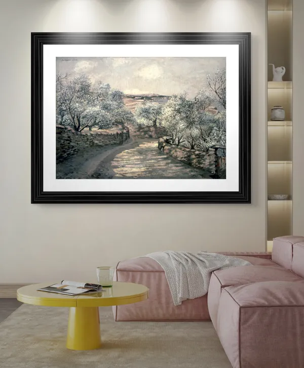 The_Lane_to_Port_Lligat_with_View_of_Cap_Creus,_A_Painting_by_Salvador_Dali,_Wall_D�cor,_Framed,_Multicolor