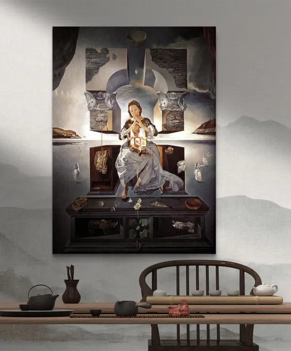 The_Madonna_of_Port_Lligat,_A_Painting_by_Salvador_Dali,_Wall_D�cor,_Framed_Canvas,_Multicolor