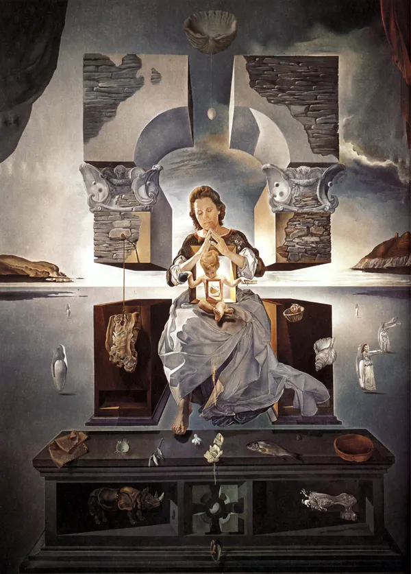 The_Madonna_of_Port_Lligat,_A_Painting_by_Salvador_Dali,_Wall_D�cor,_Framed_Canvas,_Multicolor