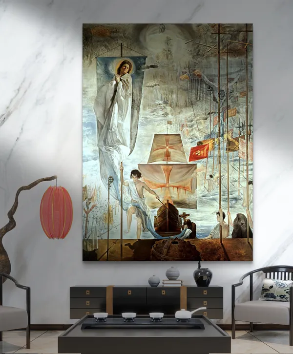 Discovery_of_America_by_Christopher_Columbus,_A_Painting_by_Salvador_Dali,_Wall_D�cor,_Framed_Canvas,_Multicolor